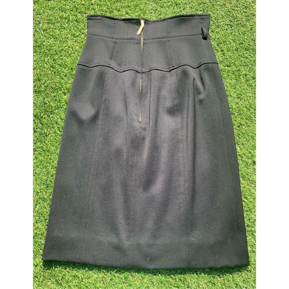 NEW NWOT Roberto Cavalli Black Knee Length Straight Pencil Skirt sz 38 US 6 - Picture 4 of 7